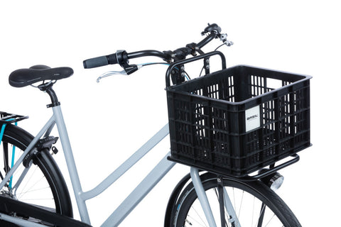 basil bicycle crate m - medium - 29.5 liters - black