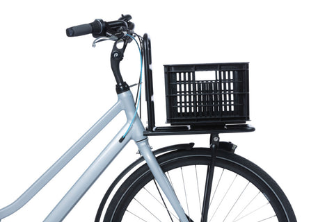 basil bicycle crate s mik - small - 17.5 liters - black