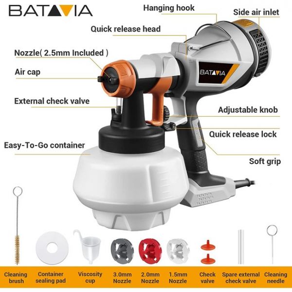 Load image into Gallery viewer, Batavia maxxspray 500w elektrische verfspuit hvlp
