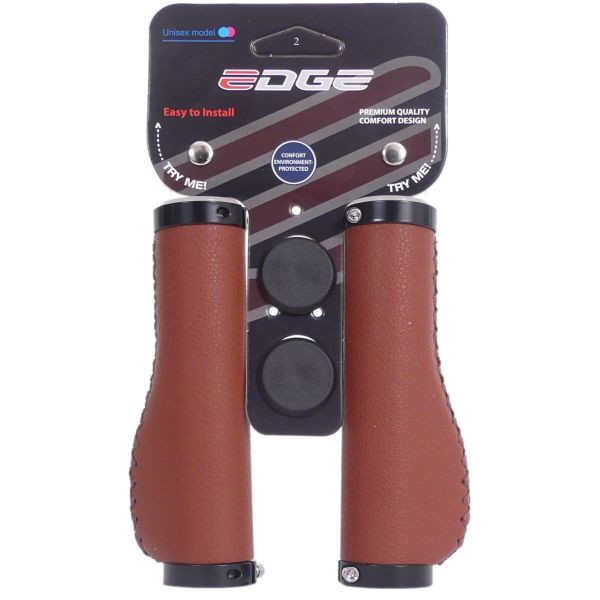 Load image into Gallery viewer, Edge handvatset leer incl lockring - camel brown- 135 135mm (winkelverpakking)
