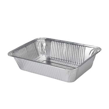 Bbq barbecue ovenschaal aluminium 22x15,5x4,5cm 5 stuks