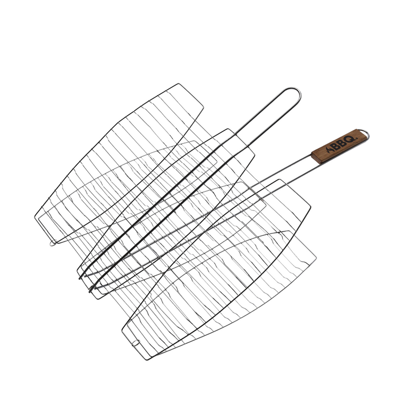 Afbeelding laden in galerijviewer, Bbq barbecue visgrill metaal 36x36cm
