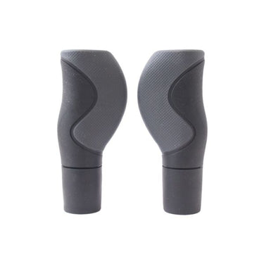 Ergonomisch handvatset - 2-componenten - 130 130mm - Zwart Grijs - Met snijrand - Bar-end dopje