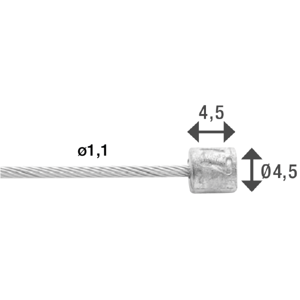 Load image into Gallery viewer, Elvedes schakel binnenkabel slick rvs 2250 mm ø 1,1 mm (100x)
