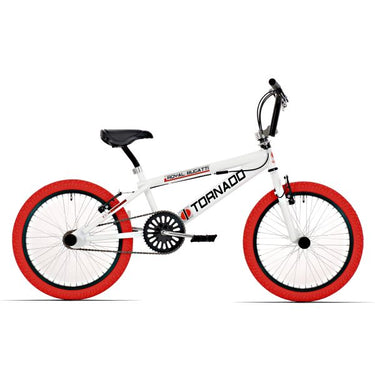 Royal bmx fiets -bugatti tornado freestyle 20 inch - wit met rode banden