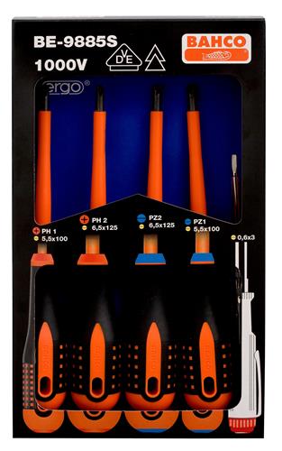 Bahco schroevendraaierset ergo 5-delig