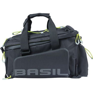 Basil Miles XL Pro bagagedragertas - waterdicht - sportief - zwart lime - 9-36L - MIK RT adapterplaten
