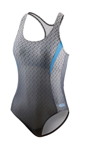 Load image into Gallery viewer, Beco Badpak dames polyester grijs blauw mt 46
