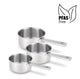 Beka cicla 3-delige sauspannen set - ø 16, 18, 20 cm - gerecycleerd rvs - inox - pfas-vrij - geschikt voor inductie - 3 steelpannen