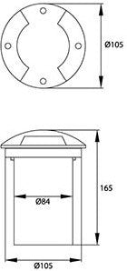 Enzo bemko grondspot mr16 gu10 ip67 105mm rond 2kanten - 5070495
