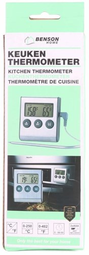 Afbeelding laden in galerijviewer, Enzo benson thermometer keuken digitaal met timer - 8150188
