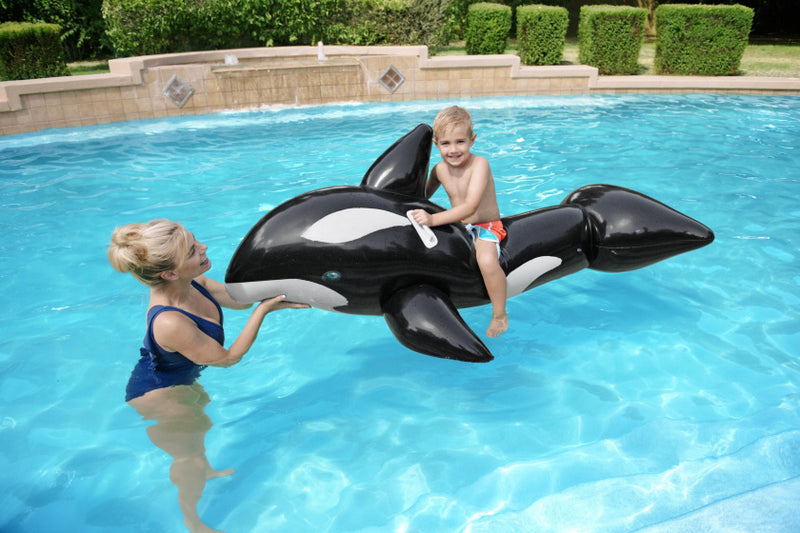 Load image into Gallery viewer, Bestway Opblaasbare speelgoed orka 183 cm zwart wit
