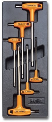 Beta harde voorgevormde inzetbakken met assortiment gereedschap t52 - 024240052