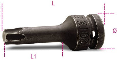 Beta slagdoppen voor torx® schroeven 720tx 30 - 007200460