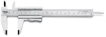 Beta sliding gauge made from hardened stainless steel in leather sheath 1650 150 - 016500001