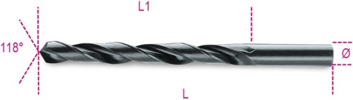Beta metaal spiraalboor hss 8 mm