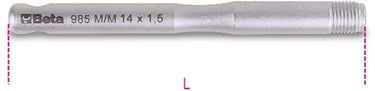 Beta uitwendige geleider pennen voor wielmontage 985m m14x1,50 - 009850104