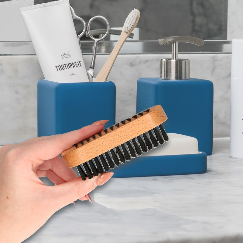 Load image into Gallery viewer, Bath fun nagelborstel hout varkenshaar
