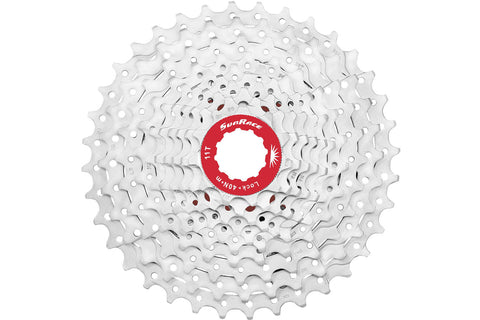 Sunrace 10 speed cassette 11-36t. silver csmx0