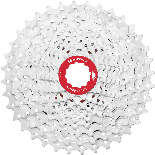 Sunrace 10 speed cassette 11-36t. silver csmx0