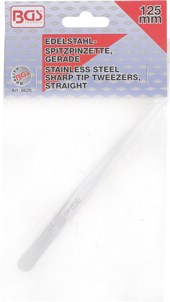 Load image into Gallery viewer, Bgs technic stainless steel sharp tip tweezers
