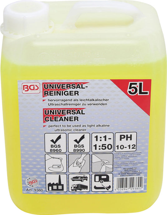 Bgs technic universal cleaner for ultrasonic parts cleaner 5l