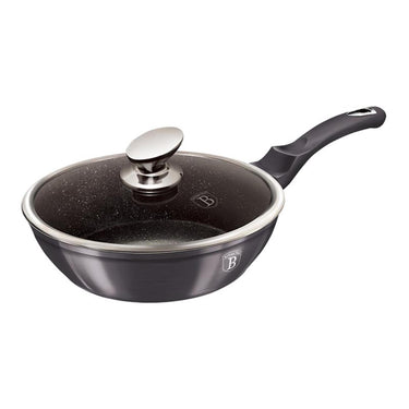 Berlingerhaus hapjespan met deksel 24cm metallic line carbon pro edition inductie