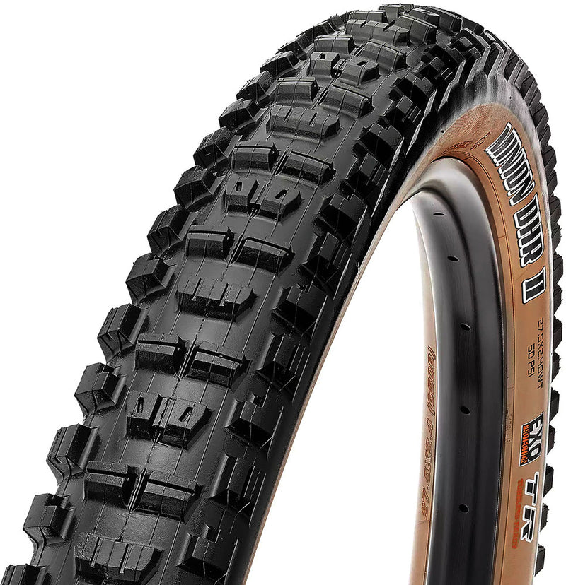 Load image into Gallery viewer, Maxxis minion dhr ii rear tanwall wt 29x2.60 tr exo dual 60 folding tyre
