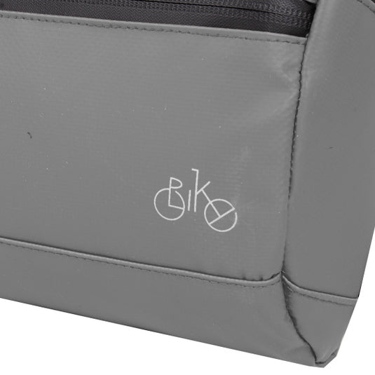 Bike carbon waterafstotende stuurtas met schouderhengsel 5l grijs