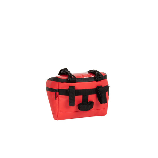 Bike carbon waterafstotende stuurtas met schouderhengsel 5l rood