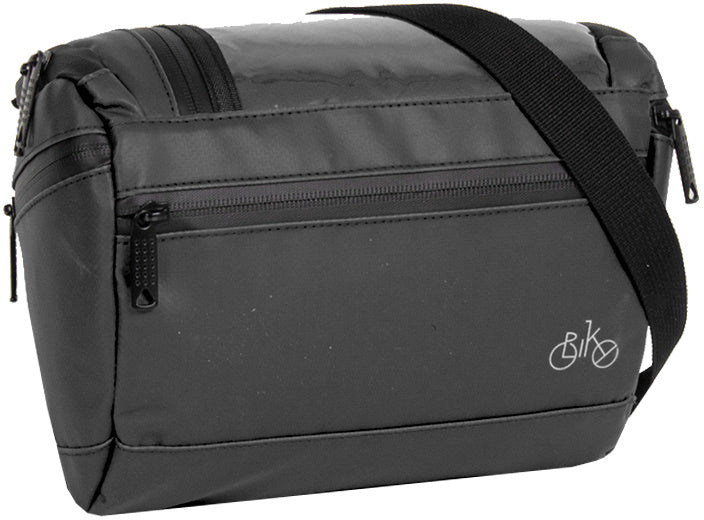 Load image into Gallery viewer, Bike carbon waterafstotende stuurtas met schouderhengsel 5l zwart
