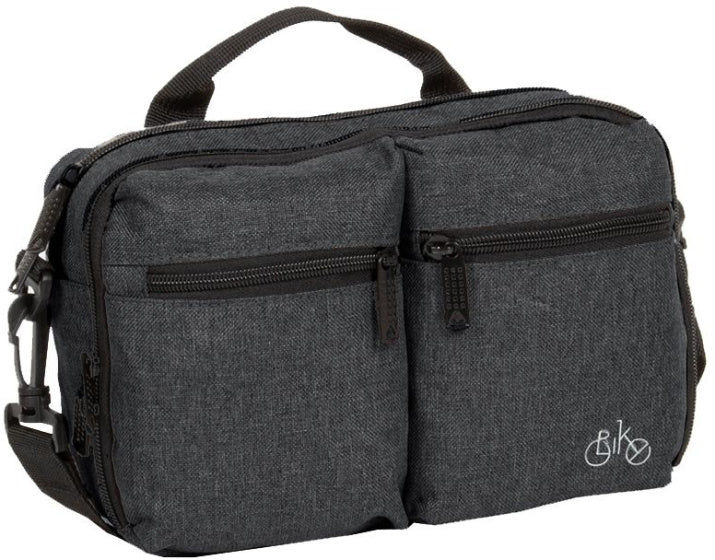 Load image into Gallery viewer, Bike drops stuurtas met schouderhengsel nylon 3l zwart
