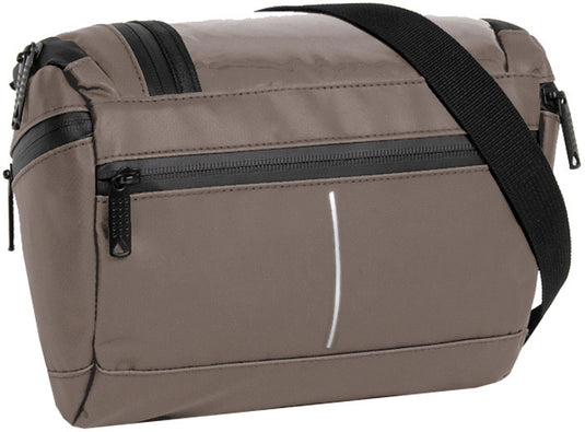 Bike splash waterafstotende stuurtas met schouderhengsel 5l taupe