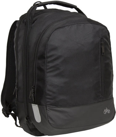 Bike wave fietsrugzak dubbele fietstas nylon 20l zwart
