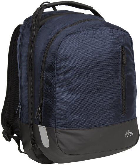 Bike wave fietsrugzak dubbele fietstas nylon 20l navy