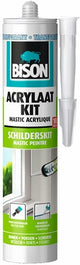 Bison acrylaatkit universeel transparant koker 300 ml - afdichtingskit voor het afdichten van naden, kieren en scheuren, overschilderbaar, strak afmesbaar
