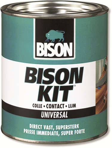 Bison kit® blik 5 l, gelvormig, super sterk, universele contactlijm, vochtbestendig, vorstbestendig, -40°c tot +70°c, eenvoudig in gebruik, voor ontelbare reparaties