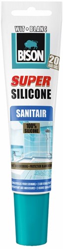Bison super silicone sanitair wit tub 150ml*6 nlfr - 6300994 - 6300994