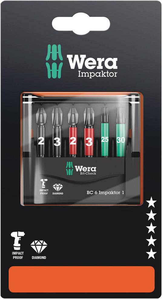 Imp wera bit-check 6 aktor 1 sb, 6 -delig - 1 stuk(s) - 05073890001