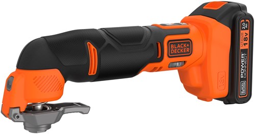 Load image into Gallery viewer, Black+decker bdcos18d1k 18v 2.0ah oscillerende multitool in koffer | 1 18v 2.0ah accu + 1a lader | in koffer | 20 accessoires - bdcos18d1k-qw
