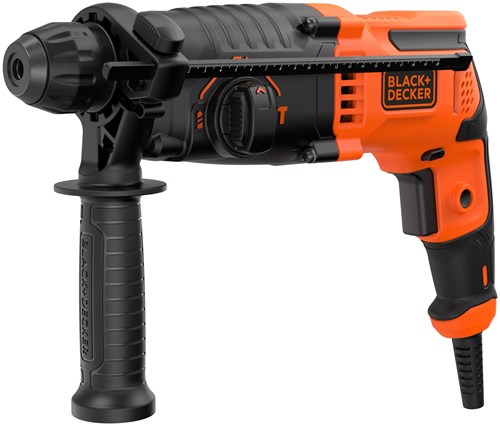 Load image into Gallery viewer, Black+decker behs01 650w 1.4j sds+ boorhamer | zijhandgreep | dieptestop | 6mm en 8mm betonboor | boorkopadapter - behs01-qs
