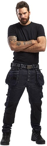Blåkläder baggy denim stretch x1900 19991141 | zwart | maat c60 - 7330509493274