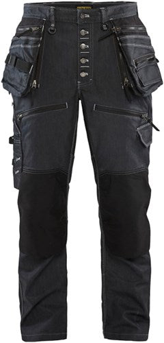 Blåkläder baggy denim stretch x1900 19991141 | zwart | maat c60 - 7330509493274