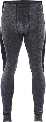 Blåkläder lange onderbroek 100% merino warm 18491732 | medium grijs zwart | maat 4xl - 7330509423417