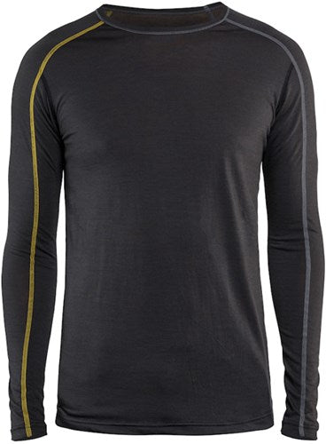 Blåkläder merino xlight onderhemd lange mouw 479917349835 | donkergrijs geel | maat 4xl - 7330509545522