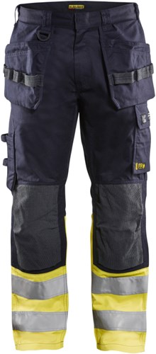 Load image into Gallery viewer, Blåkläder multinorm werkbroek inherent 14891512 | marine high vis geel | maat 44 - 7330509627310
