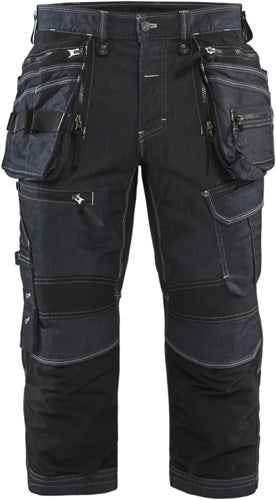 Blåkläder piraatbroek denim stretch x1900 19911141 | marineblauw zwart | maat 60 - 7330509554531