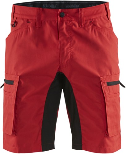 Blåkläder service short stretch 14491845 | rood zwart | maat 52 - 7330509586686