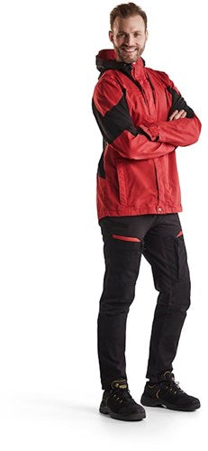 Load image into Gallery viewer, Blåkläder service werkbroek met stretch 14561845 | zwart rood | maat 48 - 7330509651490
