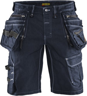 Blåkläder short denim stretch x1900 19921141 | marineblauw zwart | maat 46 - 7330509554364